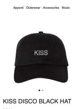Black KISS Embroidered Baseball Cap